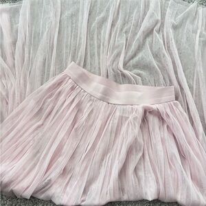Coachella Elegant Pink Thule Pleated Skirt